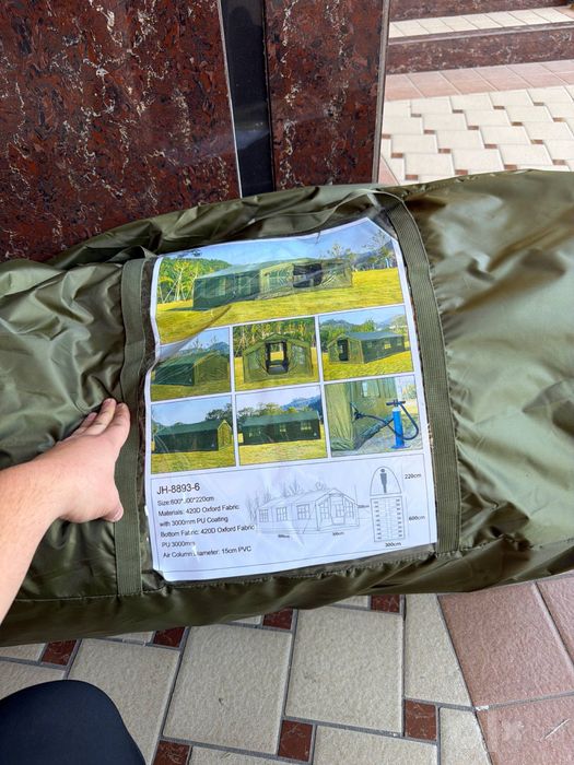 Katta palatka 3x6 metr, 18 kishidan kop va kotta guruhlar uchun