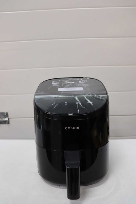 Малък фритюрник Cosori Lite 2.1 Qt, макс. 400°F, 4 в 1, 97% по-малко олио, сив | Идеален за общежития, апартаменти, кемпери, тих,