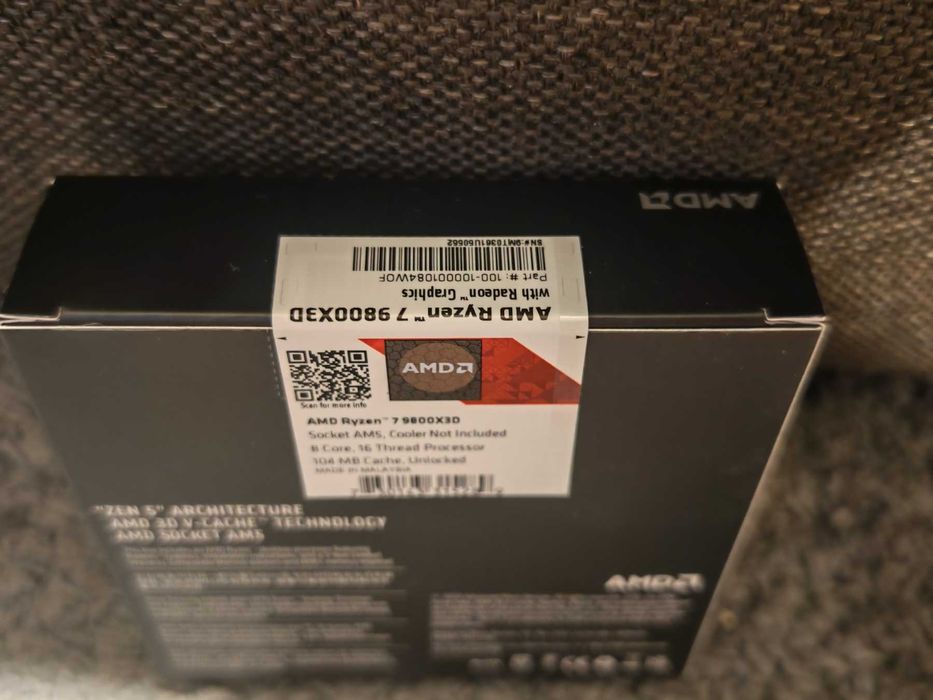НОВ ! Процесор AMD - Ryzen 7 9800X3D, 8 cores, 5.2Ghz, AM5