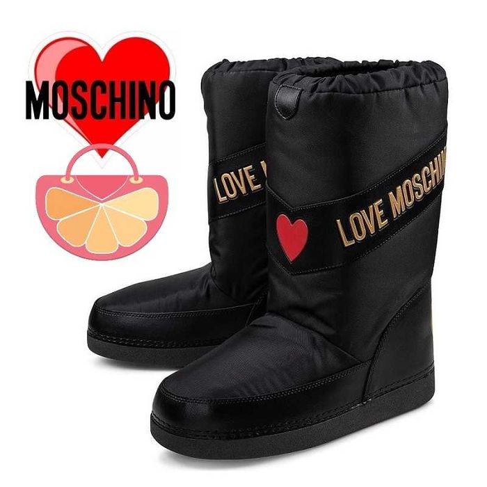 %ПРОМО%до 31.01!LOVE MOSCHINO № 37 & 38 – Дамски апрески с лого "GOLD