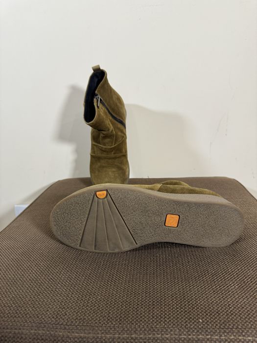 Ghete de catifea kaki marimea 38 de dama