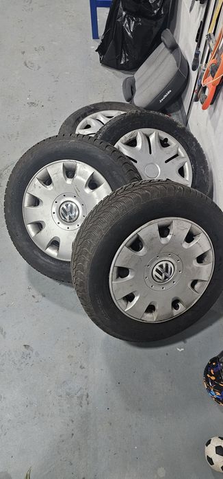 4x roti cu jante de tabla 195x65x15 volkswagen 5