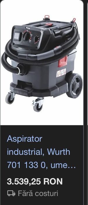 Aspirstor industrial umed-uscat Wurth ISS 30-L