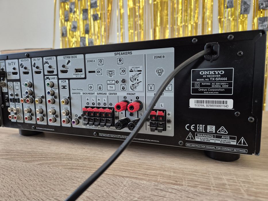 Receiver 7.1 Onkyo TX-SR444 - Dolby Atmos - 4K - impecabil