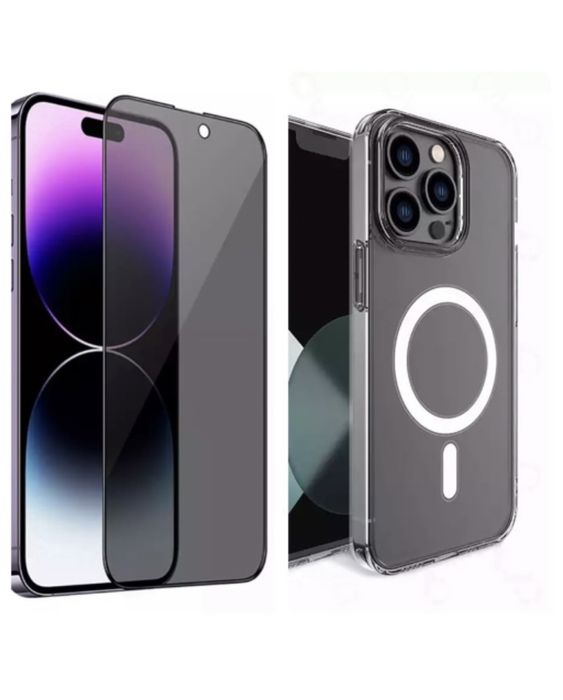 Iphone 14/15/16E/17/PRO/MAX/PLUS Husa TPU MagSafe + Folie Sticla Safe