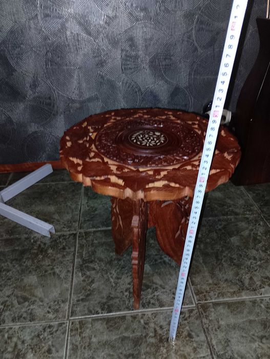 Дърворезба на,, Йоан Кръстител",антик масичка, абаносов слон-4кг.,