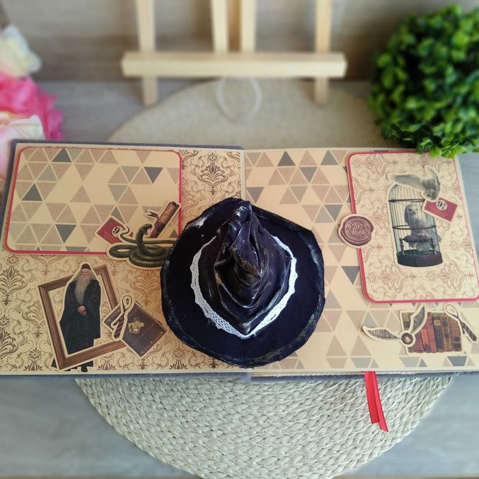 Ръчно изработен скрапбук албум Хари Потър с триизмерни фигури