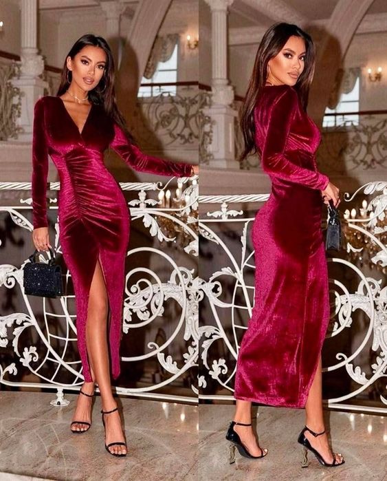 Rochie de dama din catifea