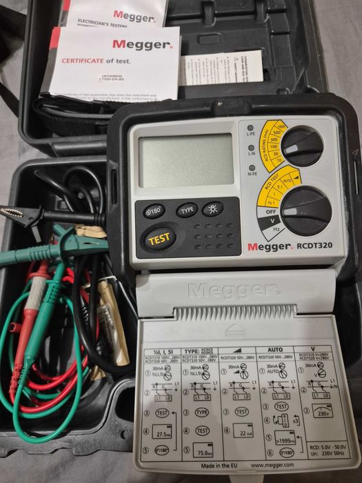 Тестер за дефектнотокова защита ДТЗ Megger RCDT320, професионален RCD t