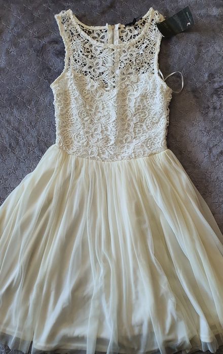 Rochie alba, ocazie, fete, 10 ,11, 12, 13 ani,  150/ 32/ XXS