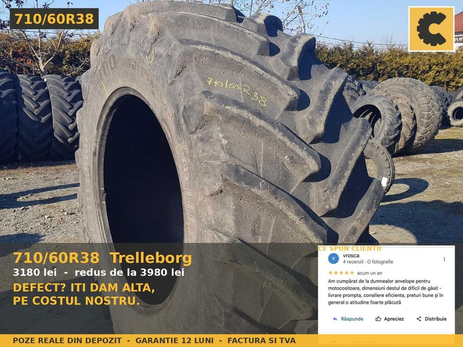 Cauciucuri 710/60R38 Trelleborg Anvelope Tractor SH Garantie REDUS