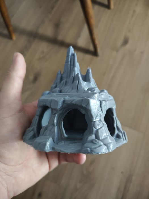 3D Пещера / Скала за аквариум от безопасен PETG – Укритие за рибки и скариди