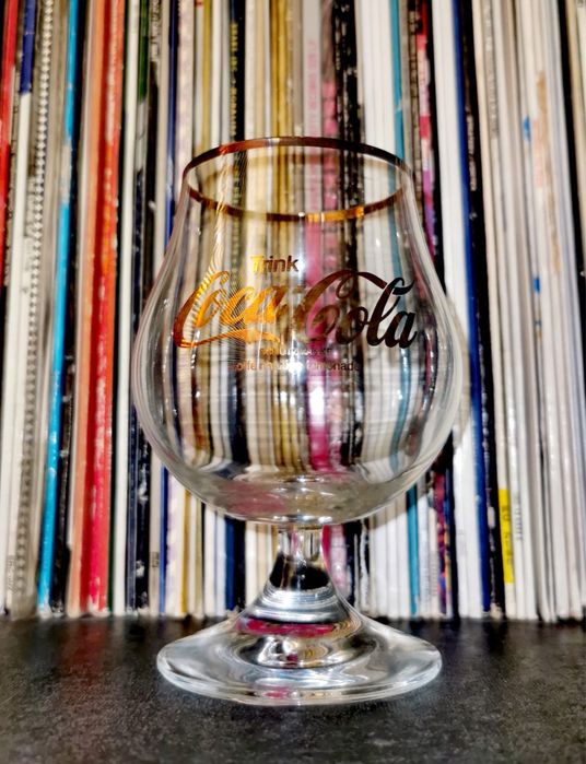 Винтидж немска стъклена чаша Coca-Cola „Trink Coca-