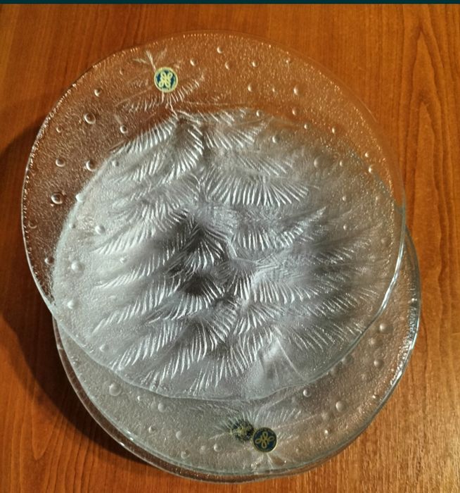 Set (6 farfurii) din sticlă groasă, Made in Japonia, nou