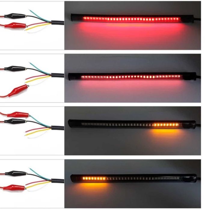 banda led pozitie stop frana semnalizare moto atv flexibila