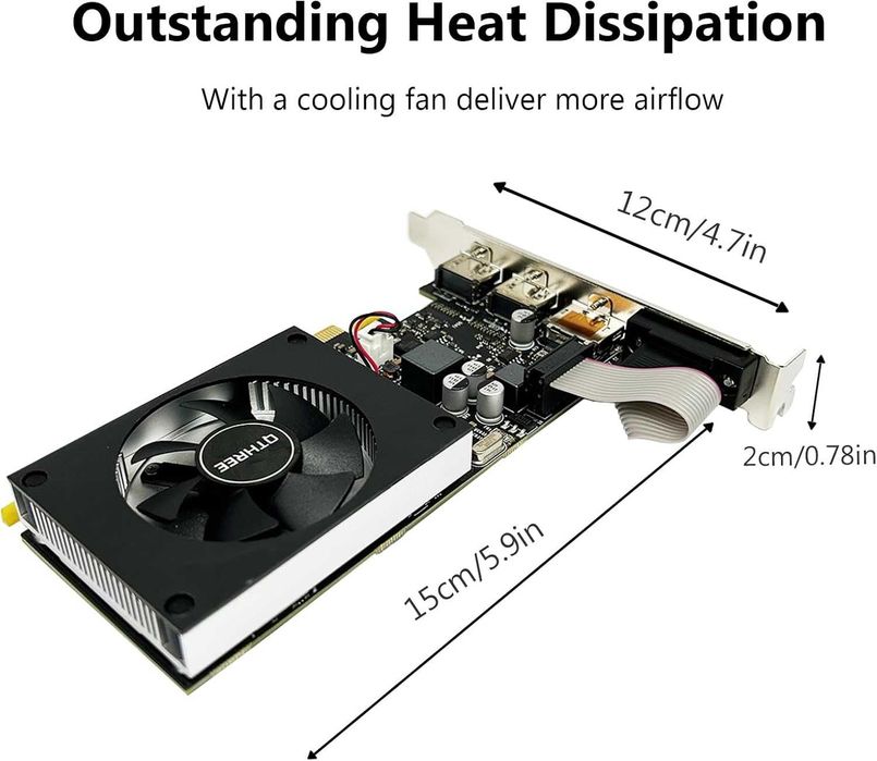 QTHREE Placa Video GeForce GT 730 4GB DDR3 64-Bit