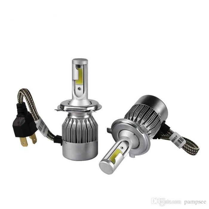 H4 LED крушки автокрушки 3800LM 72W 12V комплект BI xenon