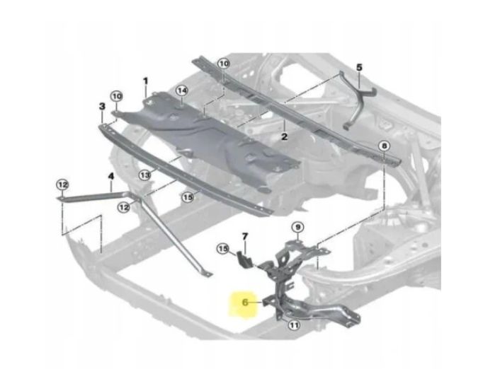 Suport fixare far BMW X5 (G05/F95), 11.2018-; X6 (G06), 11.2019-; X7 (G07), 03.2019-, partea stanga/dreapta, metal