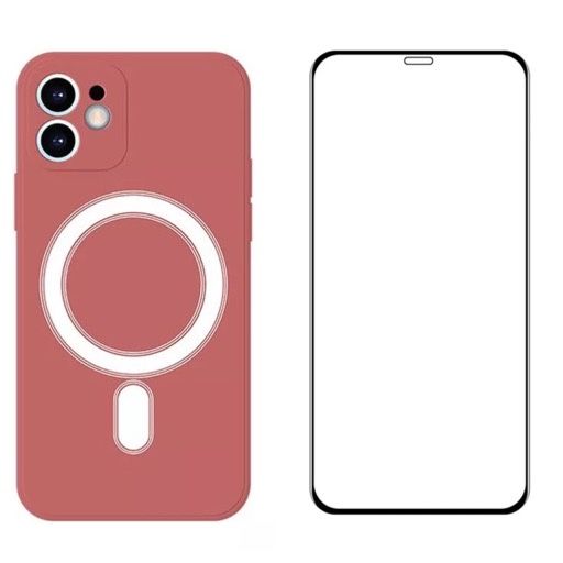 Iphone 11/12/13 PRO MAX Husa Magnetica MagSafe + Folie Sticla Curbata