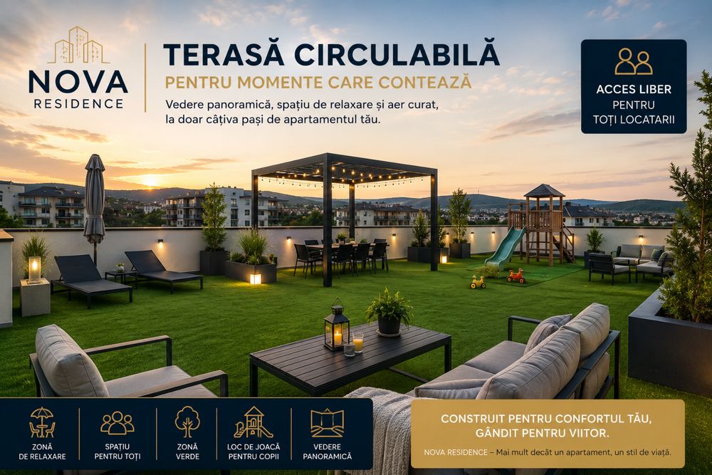 Apartament nou cu 3 camere  73 mp – Direct de la dezvoltator | Nova Residence – Câmpia Turzii