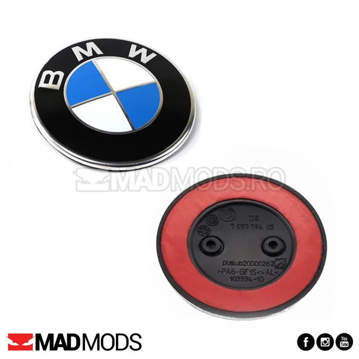 Emblema BMW 82 / 74 / 45mm capota portbagaj seria 1 2 3 4 5 6 7 8 i X M