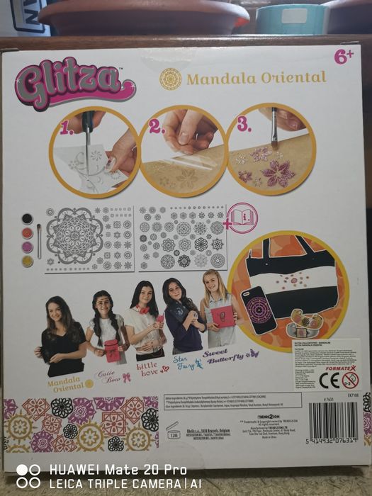 Srt mandale orientale cu sclipici