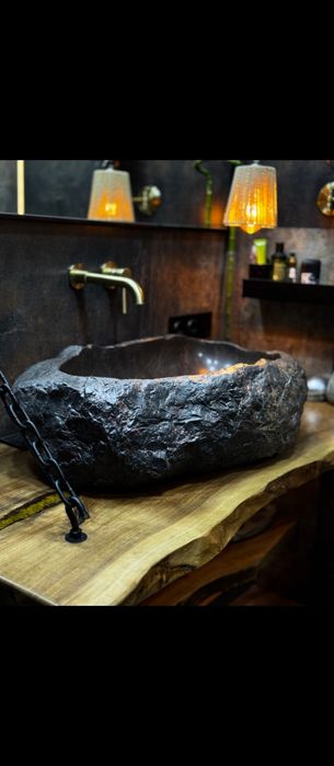 Раковины из речного камня на заказ.