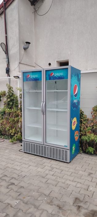 Vitrina frigorifica bauturi/  lactate dubla / frigider dublu generatie NOUA Led economic