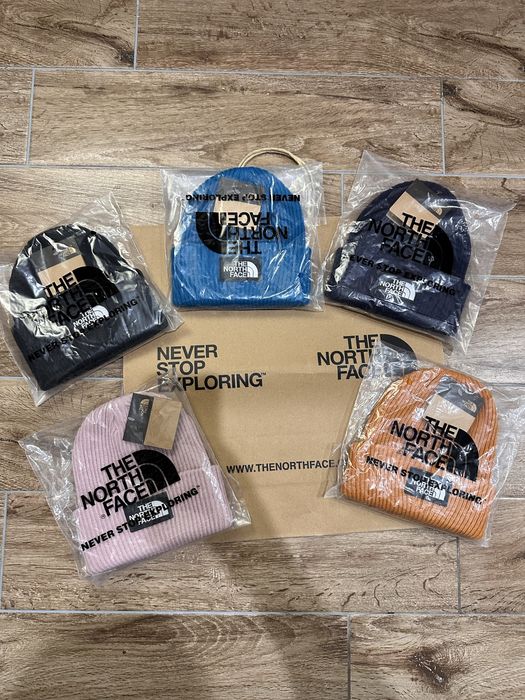 The North Face box logo cuffed beannie зимна шапка
