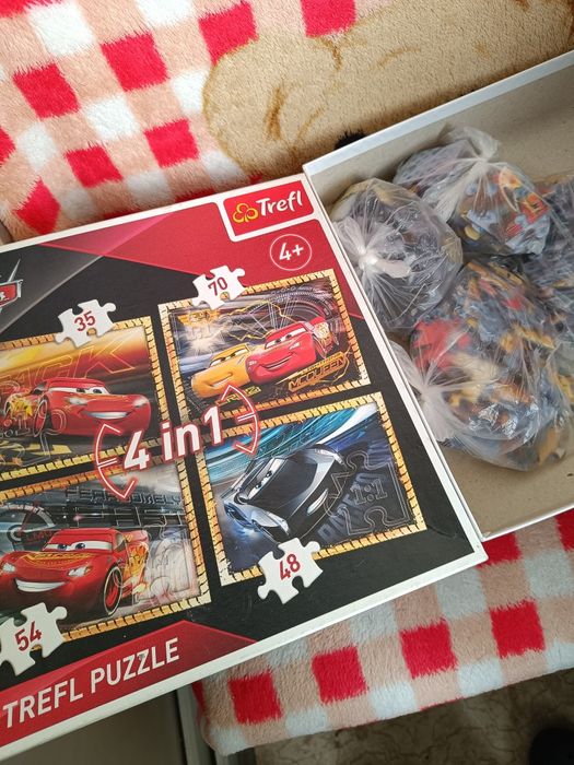 Puzzle Cars 4 în 1+ circuit mașinuță cadou