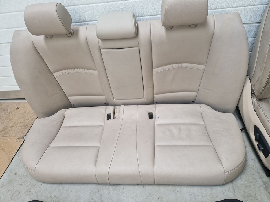 Interior scaune bancheta piele crem bmw f10 lci facelift cu încălzire
