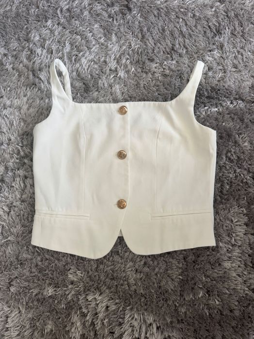 Дамски бял елек XS