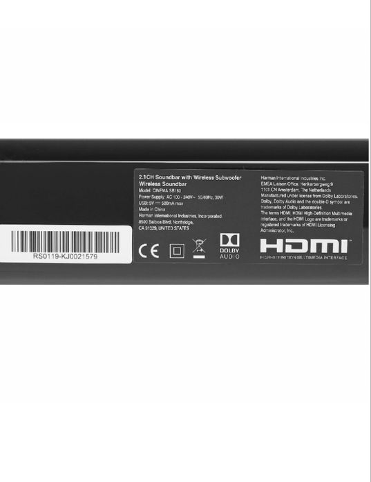 JBL Cinema SB160 | Саундбар с сабвуфером