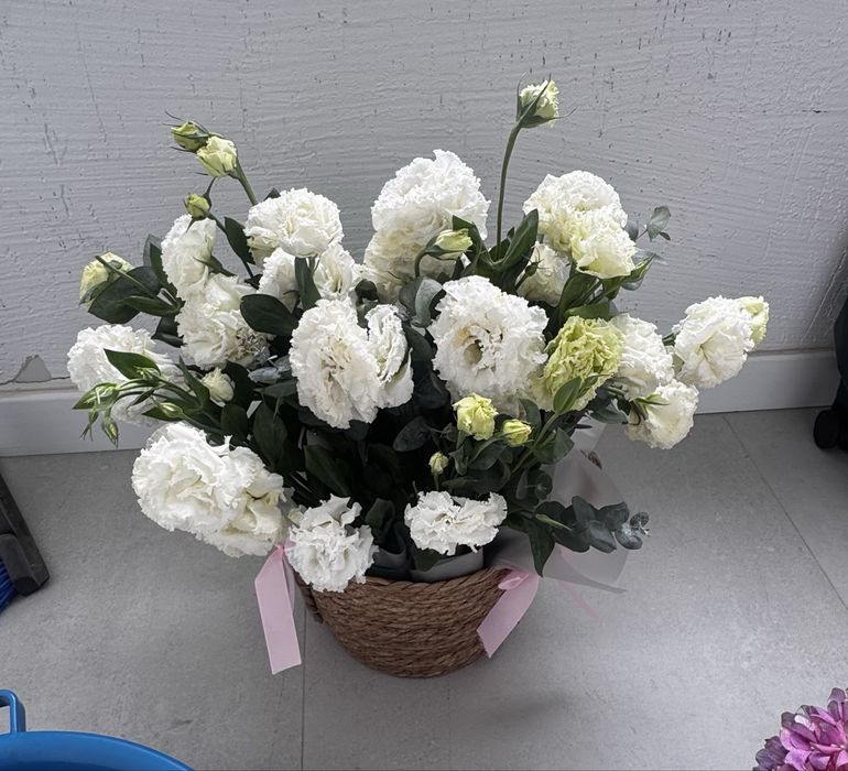 Цветы в корзине 10к