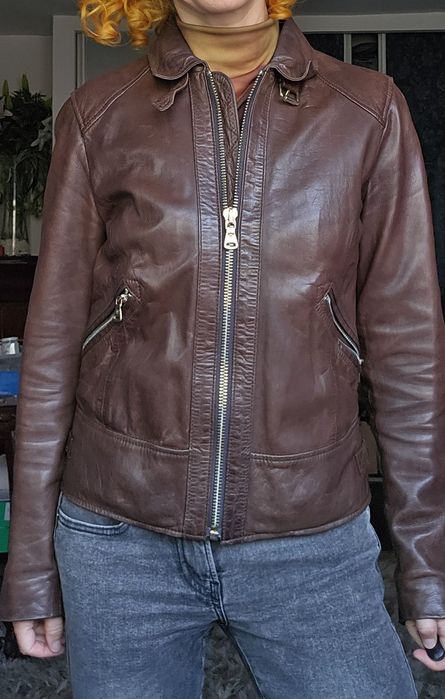 Geaca de piele naturala Massimo Dutti