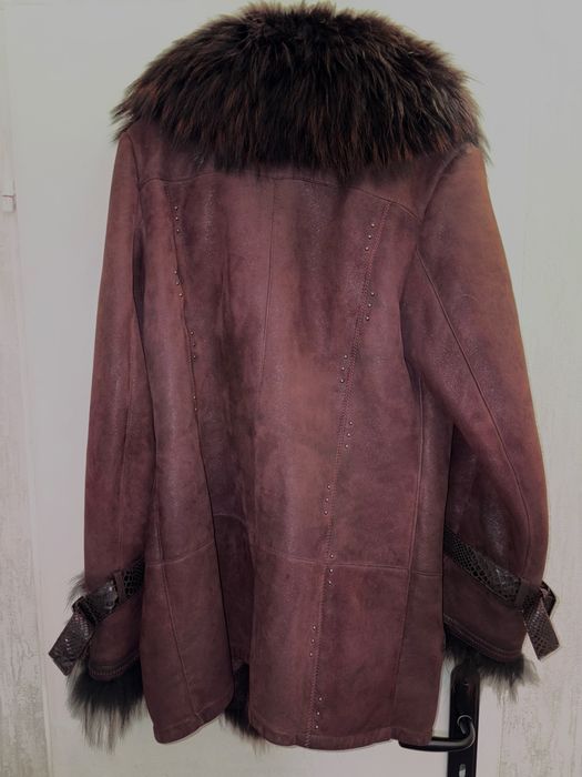 Палто/кожух естествена кожа и естествен косъм