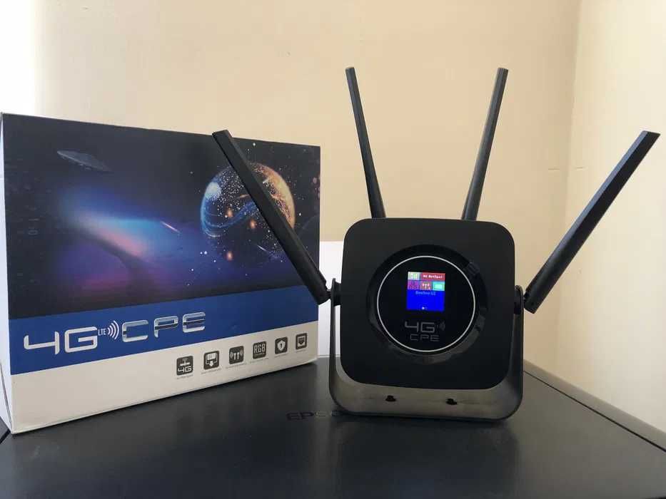 4G LTE CPE Wi-Fi Modem Роутер со встроенным аккумулятором и дисплеем