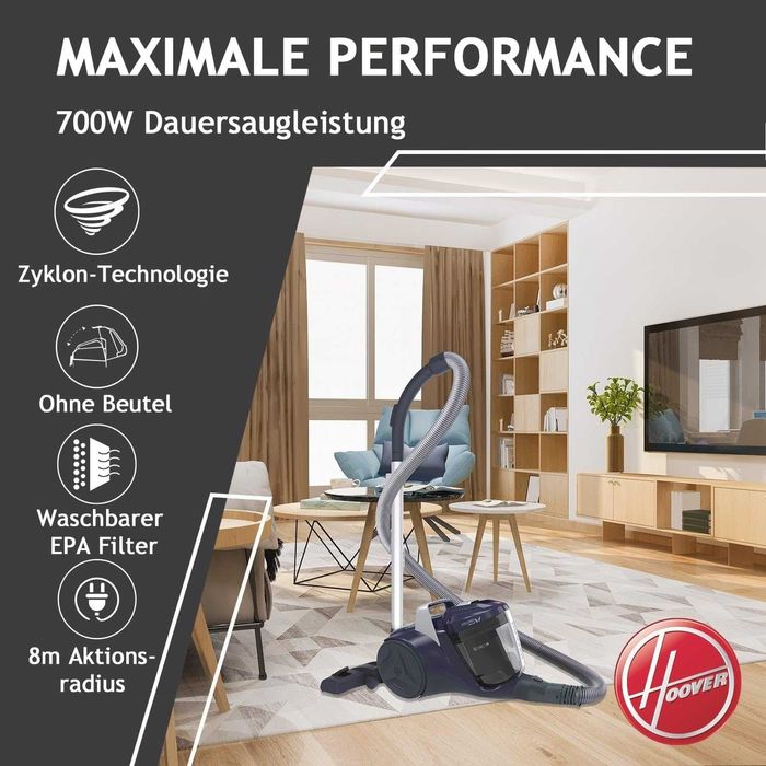 Мощна Прахосмукачка без торба Hoover br71, 700 Watt, 2л.