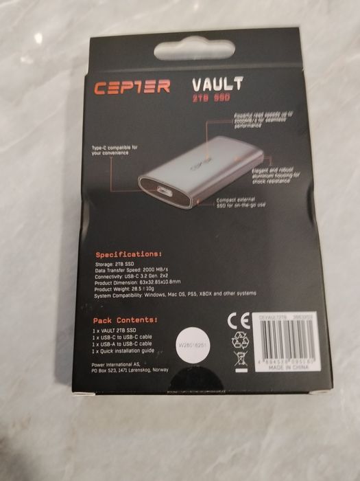 SSD estern portabil Cepter Vault 2 TB