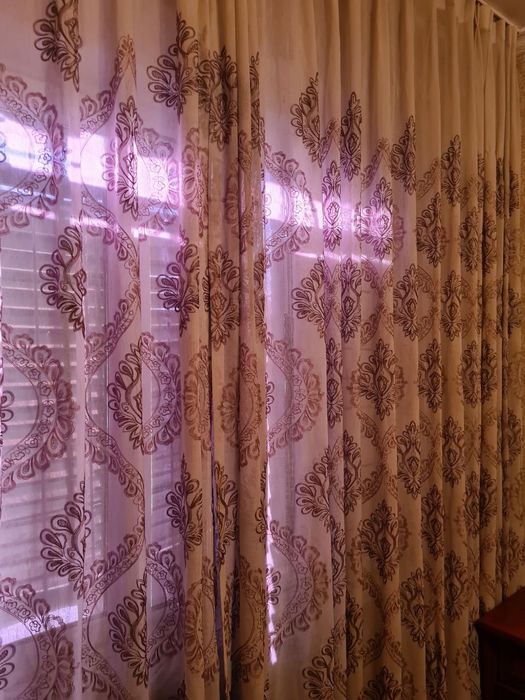 Тюль  2 шт лён итальянский