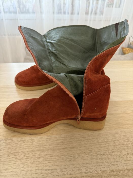 Cizme lungi de dama - piele intoarsa - marimea 38