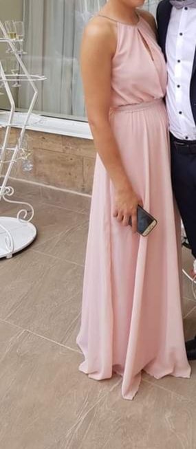 Rochie lunga roz pal