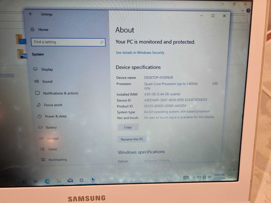 Samsung NP905S3G display pete