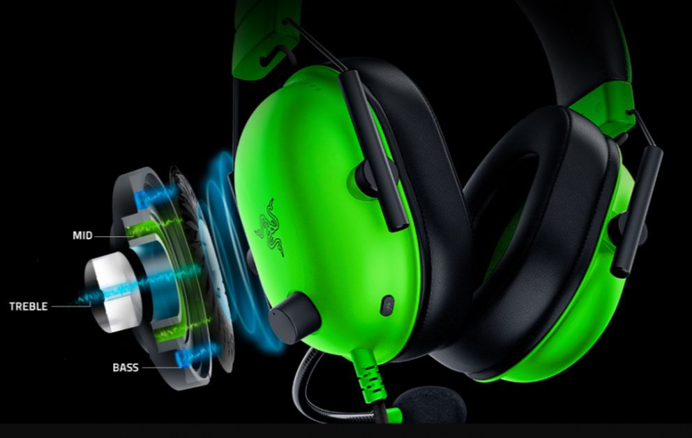 Геймърски слушалки Razer BlackShark V2 X Green