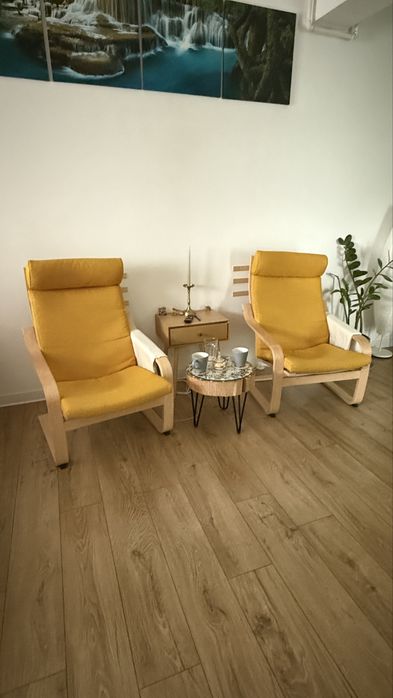 Set 2 fotolii Ikea, mesteacan/knisa bej deschis