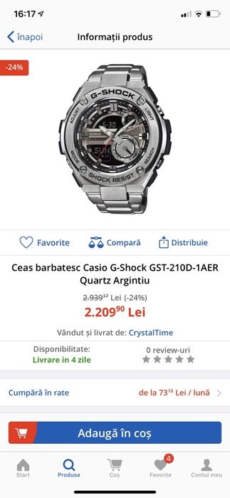casio g shock g steel GST 210D 1AER