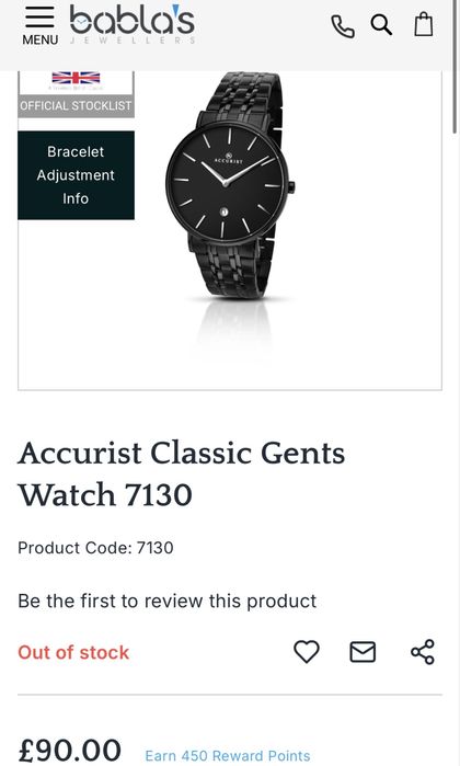 MDM vinde: Accurist Classic Gents 7130.
