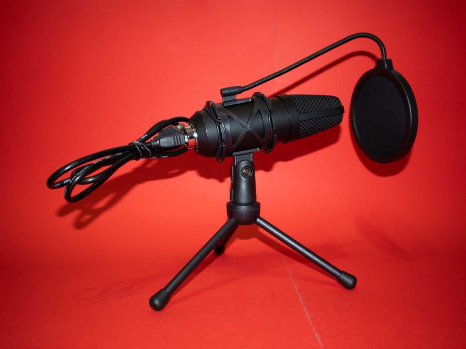Sandberg Condenser USB Microphone 126-09 Кондензаторен Студиен Микрофон Стрийм Гейминг PC