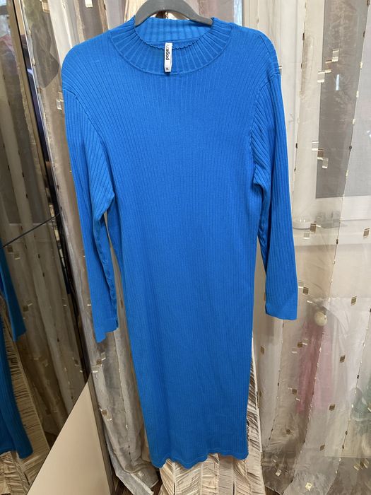 Rochie tricotata bleu -albastru