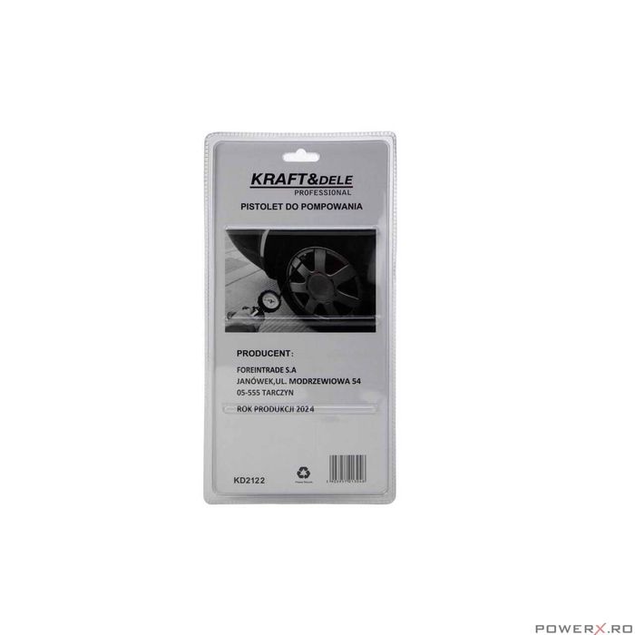 Pistol digital pentru umflat roti, manometru, reglare precisa a